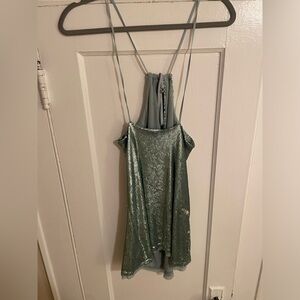 Sequin mini aqua blue dress